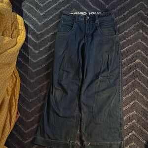 Wide-Leg Denim Jeans